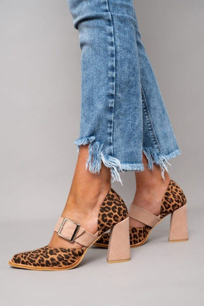 Catalina™ | Sandalias de tacón con estampado leopardo
