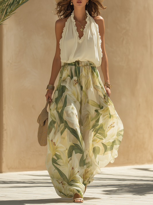 Lysandra™ | Conjunto Fluido Elegante con Estampado Floral