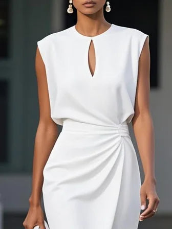María™ | Vestido Midi Elegante con Drapeado