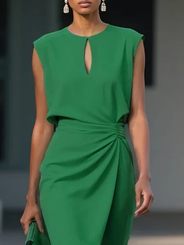María™ | Vestido Midi Elegante con Drapeado