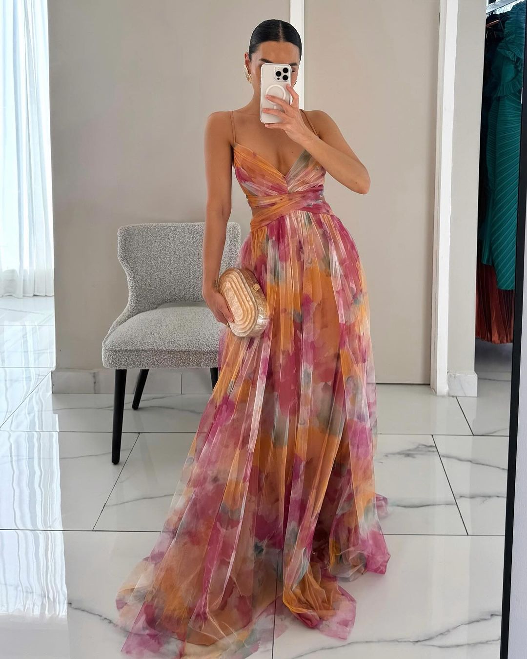 Claudia™ | Vestido largo fluido que realza tu silueta