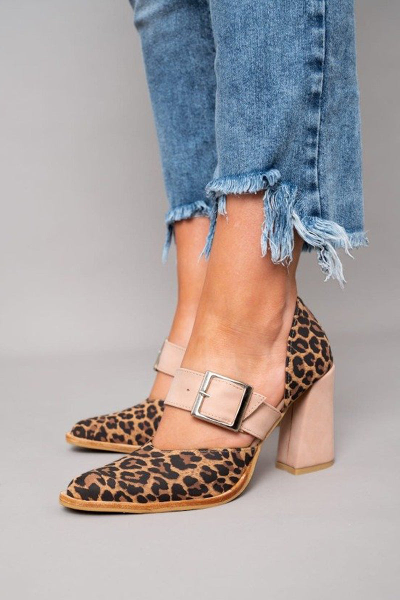 Catalina™ | Sandalias de tacón con estampado leopardo