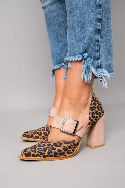 Catalina™ | Sandalias de tacón con estampado leopardo