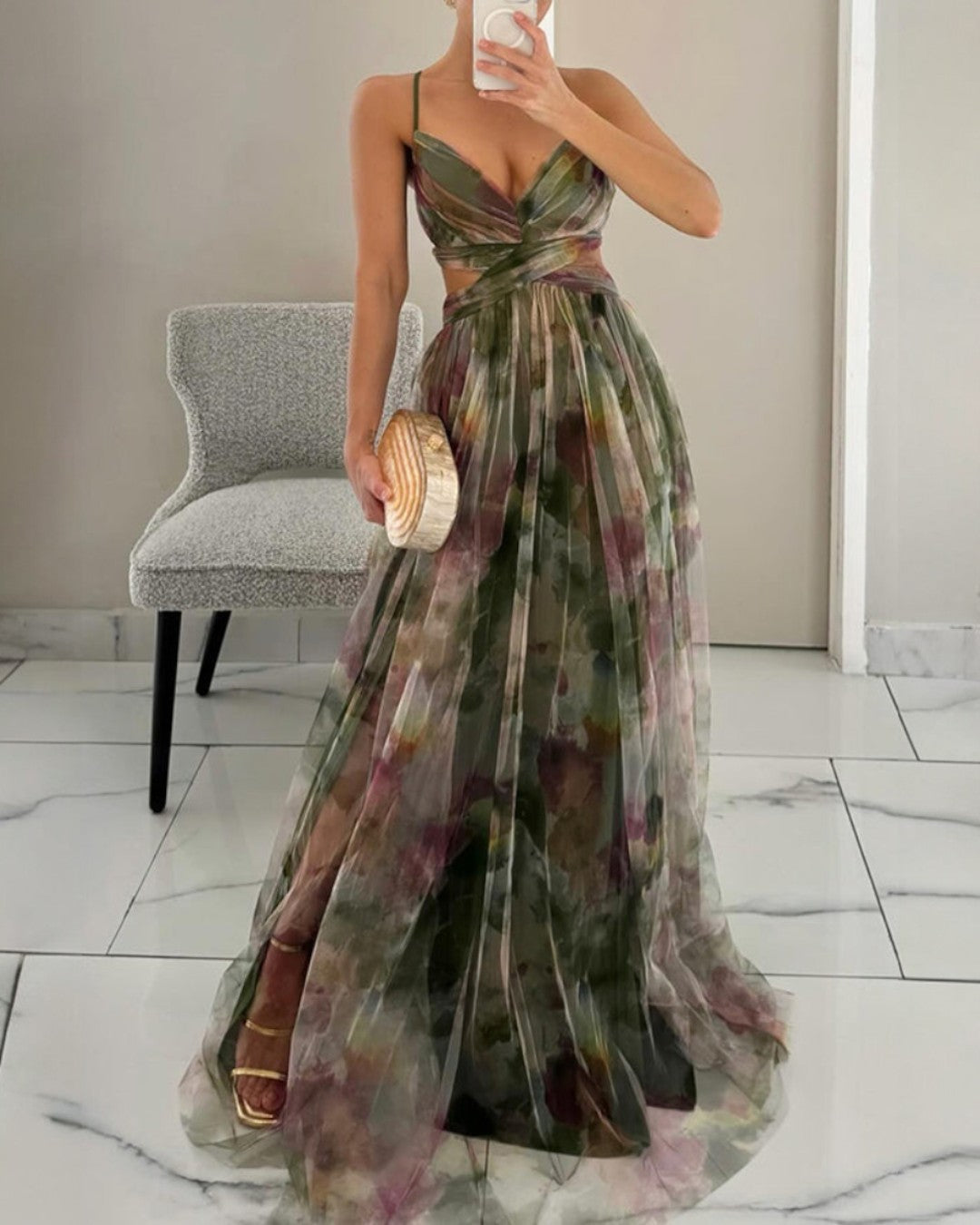 Claudia™ | Vestido largo fluido que realza tu silueta