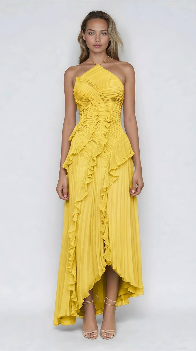 Isadora | Vestido Halter de Volantes – Edición Limitada