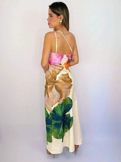 Vestido Rosa™ | Elegancia fluida con estampado artístico