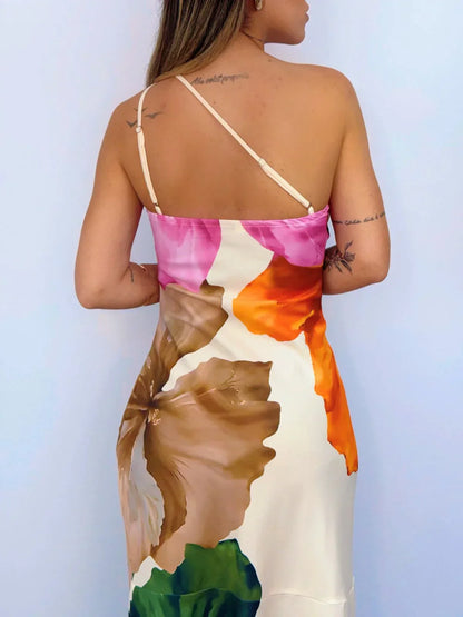 Vestido Rosa™ | Elegancia fluida con estampado artístico